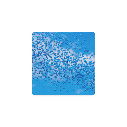 Blue Toy Balloons Flight Air Sky Dream Square Coaster