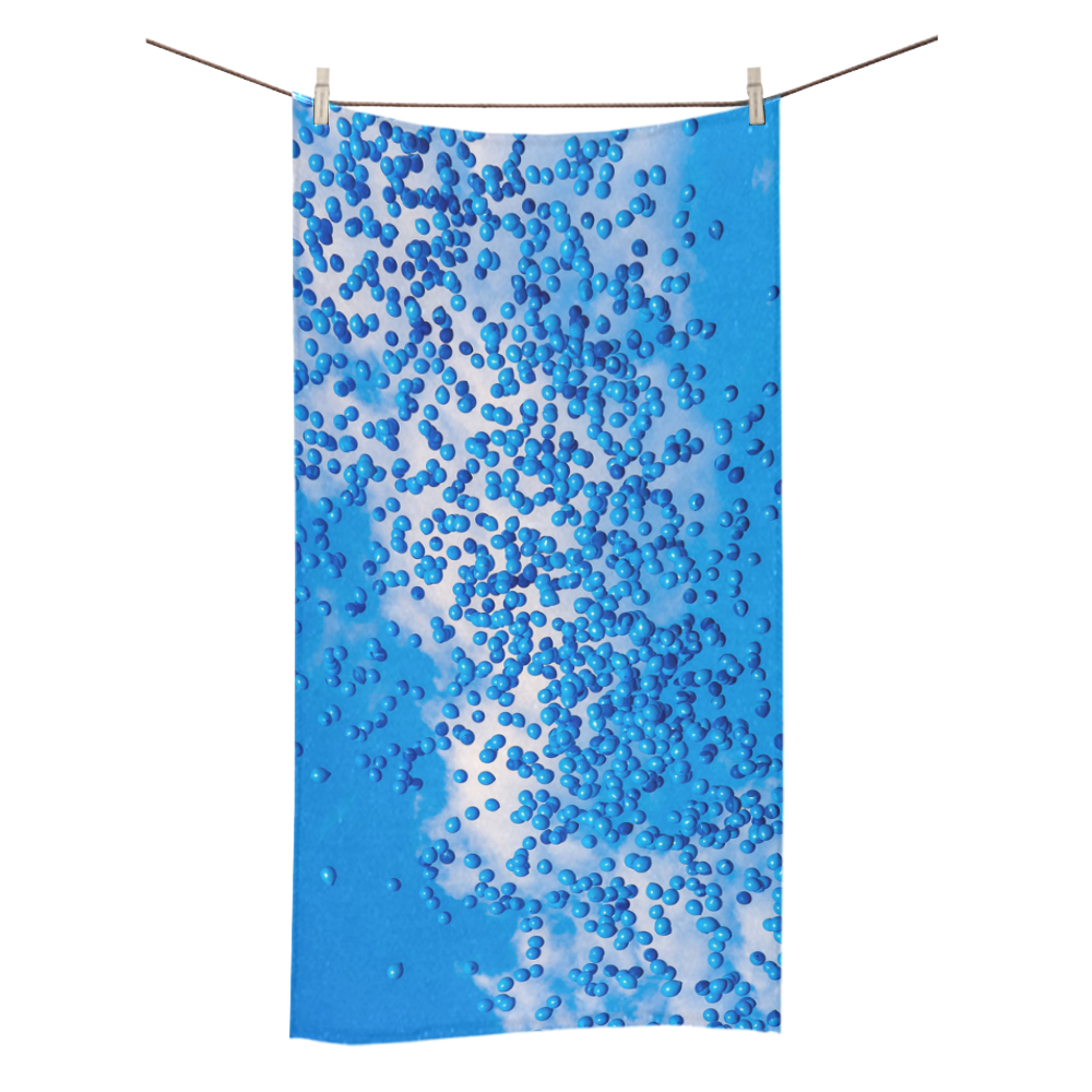 Blue Toy Balloons Flight Fantasy Atmosphere Dream Bath Towel 30"x56"