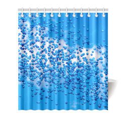 Blue Toy Balloons Flight Air Sky Atmosphere Dream Shower Curtain 66"x72"