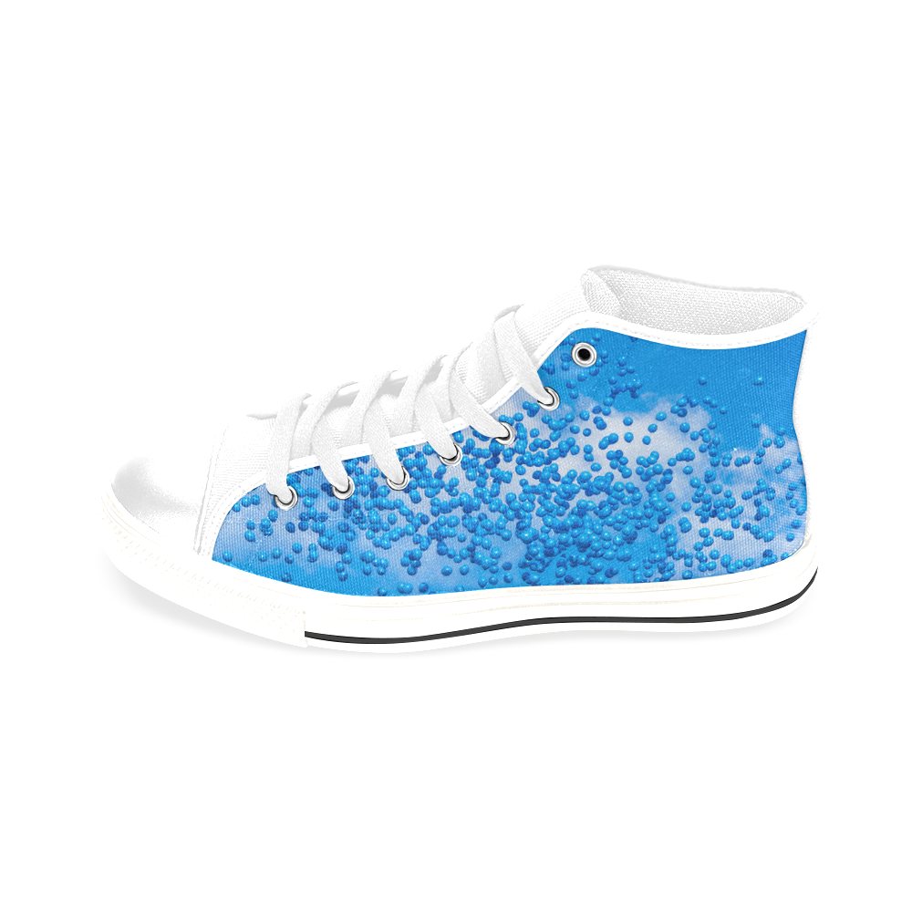 Blue Toy Balloons Flight Air Sky Atmosphere Cool Men’s Classic High Top Canvas Shoes /Large Size (Model 017)
