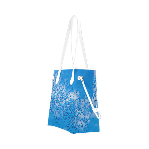 Blue Toy Balloons Flight Air Sky Atmosphere Cool Clover Canvas Tote Bag (Model 1661)