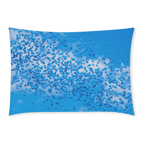 Blue Toy Balloons Flight Air Sky Atmosphere Cool Custom Rectangle Pillow Case 20x30 (One Side)
