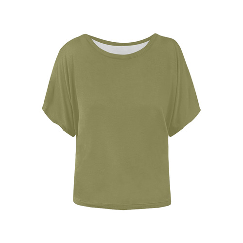 dillgreen Women's Batwing-Sleeved Blouse T shirt (Model T44)