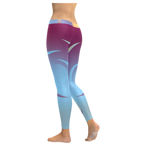 Colors and Emotions 3 by FeelGood Women's Low Rise Leggings (Invisible Stitch) (Model L05)