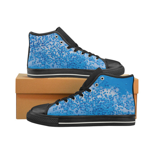 Blue Toy Balloons Flight Air Sky Atmosphere Cool Men’s Classic High Top Canvas Shoes (Model 017)