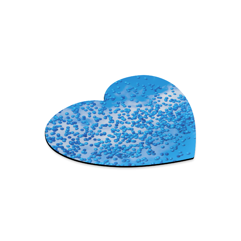 Blue Toy Balloons Flight Air Sky Dream Heart-shaped Mousepad