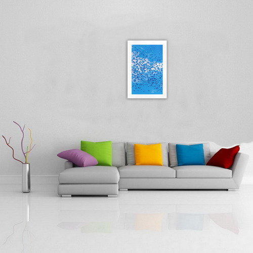 Blue Toy Balloons Flight Air Sky Atmosphere Dream Art Print 19‘’x28‘’