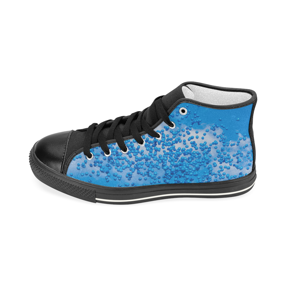Blue Toy Balloons Flight Air Sky Atmosphere Cool Men’s Classic High Top Canvas Shoes (Model 017)