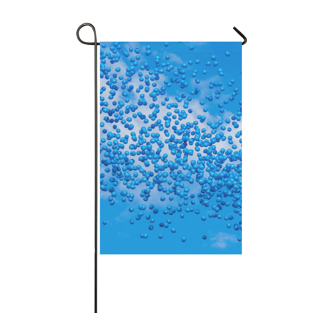 Blue Toy Balloons Flight Air Sky Dream Garden Flag 12‘’x18‘’（Without Flagpole）