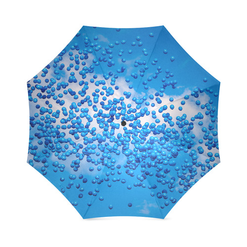 Blue Toy Balloons Flight Air Sky Atmosphere Dream Foldable Umbrella (Model U01)