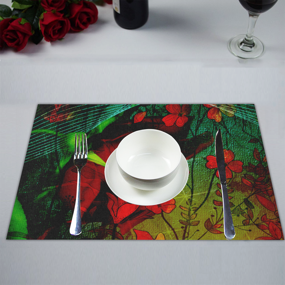 Flower power, roses Placemat 14’’ x 19’’ (Set of 4)