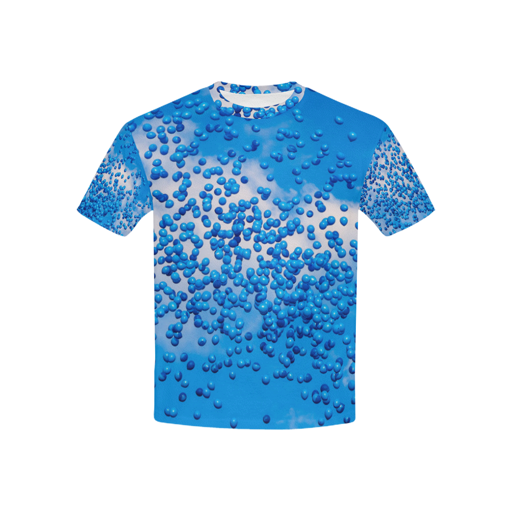 Blue Toy Balloons Flight Fantasy Atmosphere Dream Kids' All Over Print T-shirt (USA Size) (Model T40)