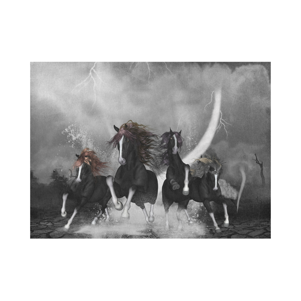 Awesome running black horses Placemat 14’’ x 19’’ (Set of 4)