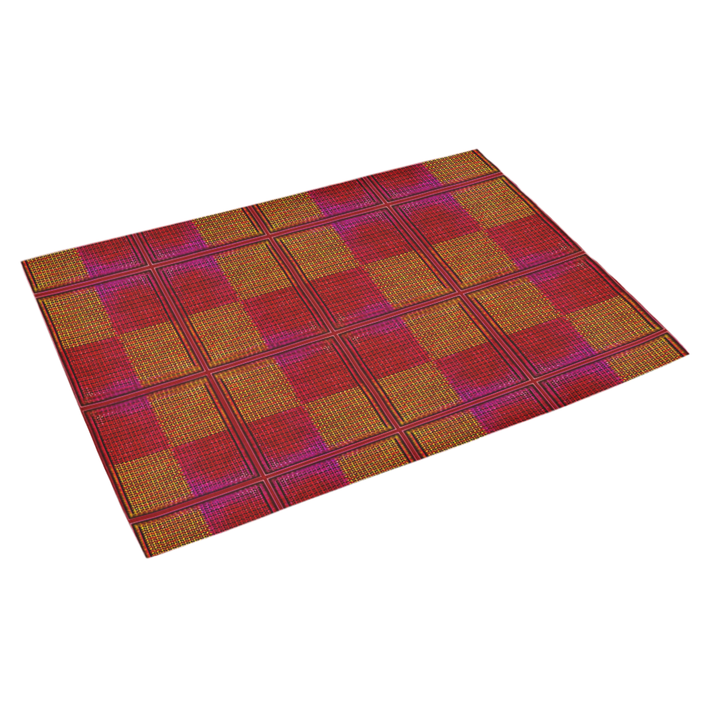 Patch quilt, geometric design Azalea Doormat 30" x 18" (Sponge Material)