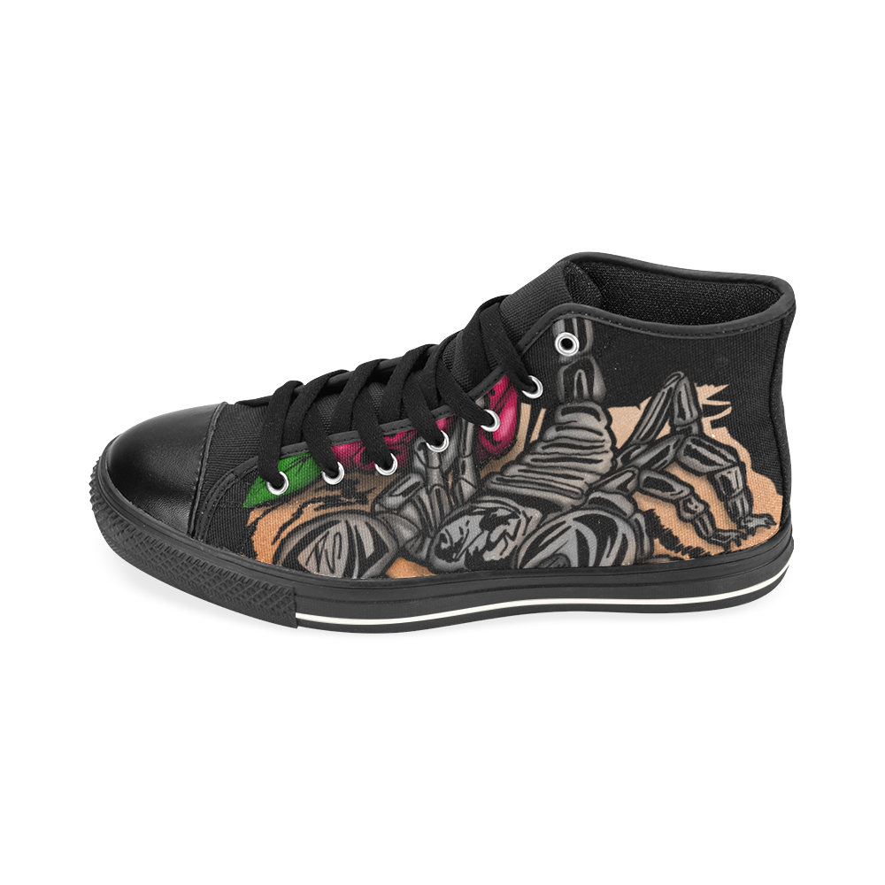 Zodiac - Scorpio High Top Canvas Shoes for Kid (Model 017)