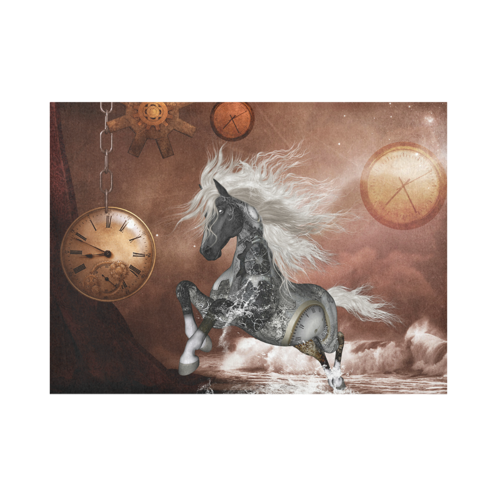 Amazing steampunk horse, silver Placemat 14’’ x 19’’ (Set of 2)