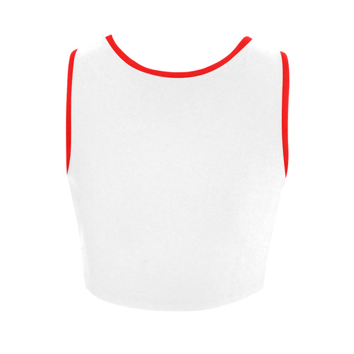 Singing Heart Red Song Color Music Love Romantic Women's Crop Top (Model T42)
