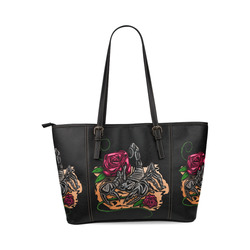 Zodiac - Scorpio Leather Tote Bag/Large (Model 1640)