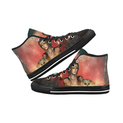 The dark fairy with skulls Vancouver H Women's Canvas Shoes (1013-1)