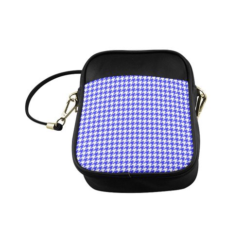 Friendly Houndstooth Pattern,blue by FeelGood Sling Bag (Model 1627)