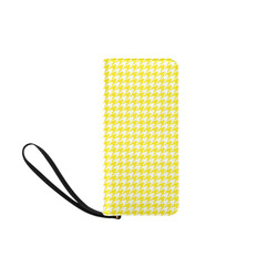 Friendly Houndstooth Pattern,yellow by FeelGood Women's Clutch Purse (Model 1637)