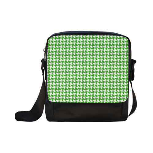 Friendly Houndstooth Pattern,green by FeelGood Crossbody Nylon Bags (Model 1633)