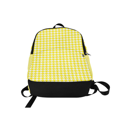 Friendly Houndstooth Pattern,yellow by FeelGood Fabric Backpack for Adult (Model 1659)