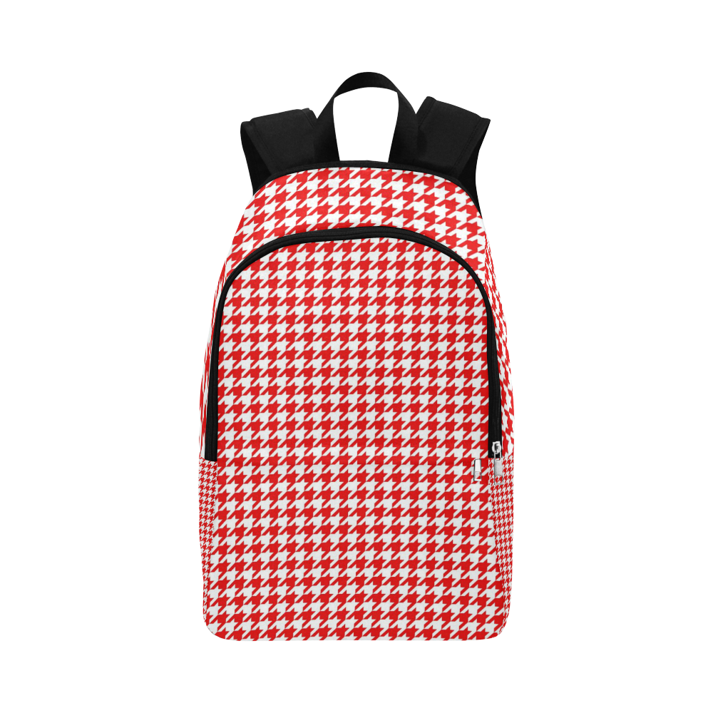 Friendly Houndstooth Pattern,red by FeelGood Fabric Backpack for Adult (Model 1659)