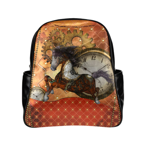 Steampunk, awesome steampunk horse Multi-Pockets Backpack (Model 1636)