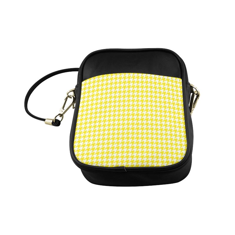 Friendly Houndstooth Pattern,yellow by FeelGood Sling Bag (Model 1627)