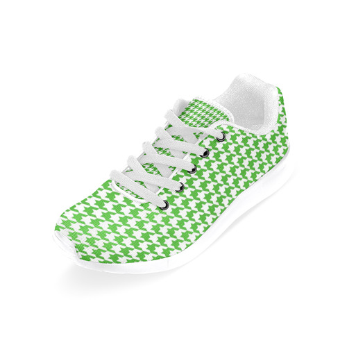 Friendly Houndstooth Pattern,green by FeelGood Women's Running Shoes/Large Size (Model 020)