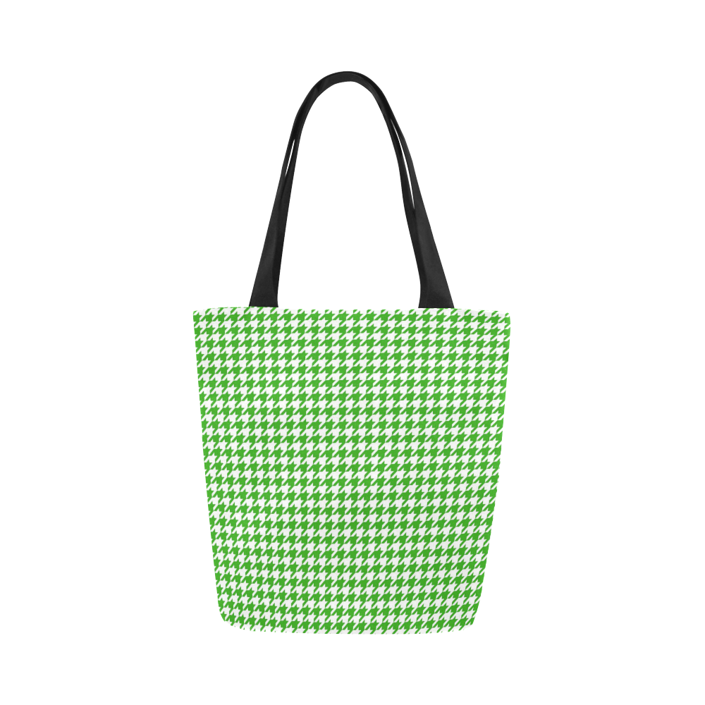 Friendly Houndstooth Pattern,green by FeelGood Canvas Tote Bag (Model 1657)