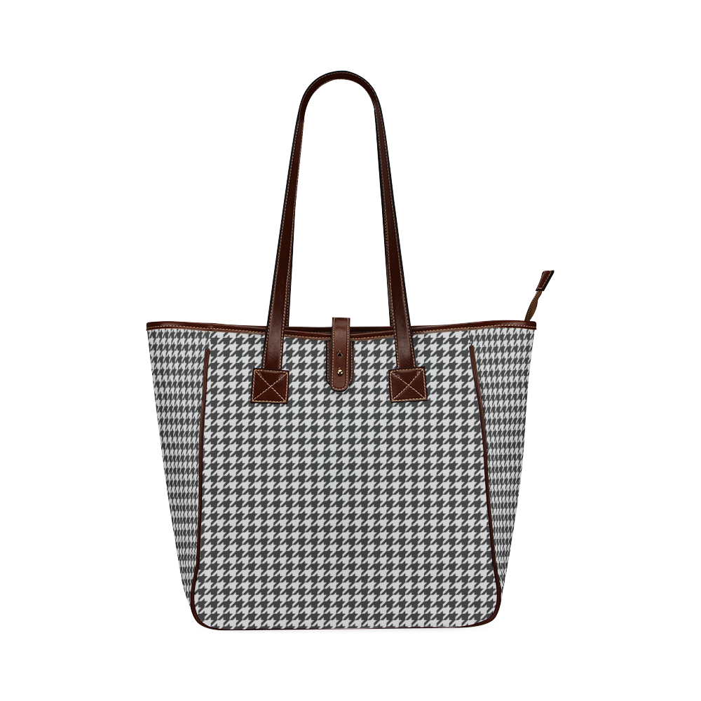 Friendly Houndstooth Pattern,black  by FeelGood Classic Tote Bag (Model 1644)