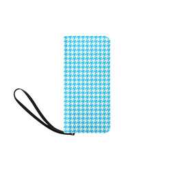 Friendly Houndstooth Pattern,aqua by FeelGood Women's Clutch Purse (Model 1637)