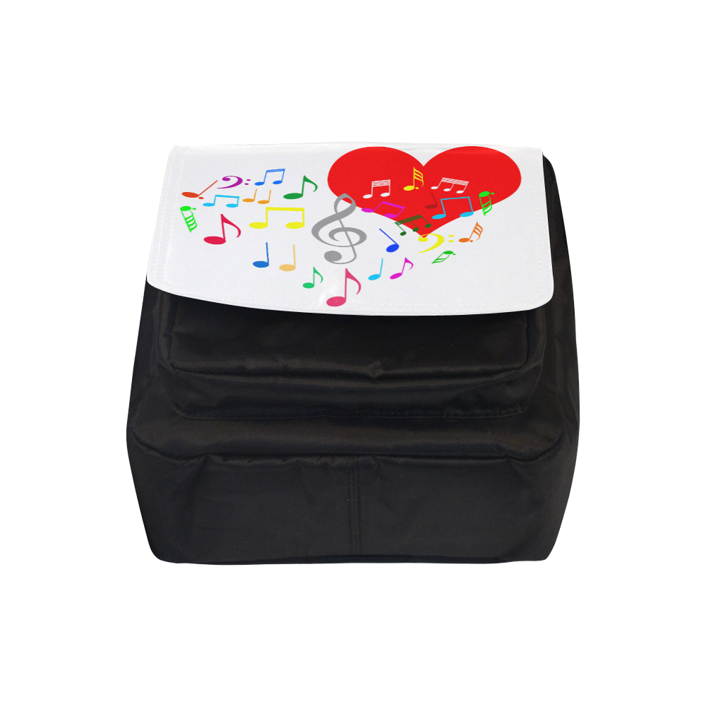 Singing Heart Red Song Color Music Love Romantic Crossbody Nylon Bags (Model 1633)