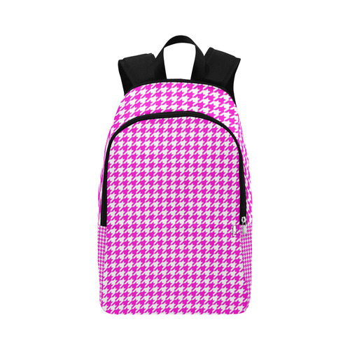 Friendly Houndstooth Pattern,pink by FeelGood Fabric Backpack for Adult (Model 1659)