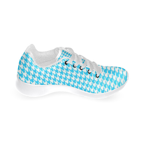Friendly Houndstooth Pattern,aqua by FeelGood Women's Running Shoes/Large Size (Model 020)