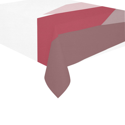 pink and white dark Cotton Linen Tablecloth 60" x 90"