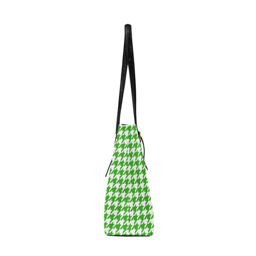 Friendly Houndstooth Pattern,green by FeelGood Euramerican Tote Bag/Large (Model 1656)