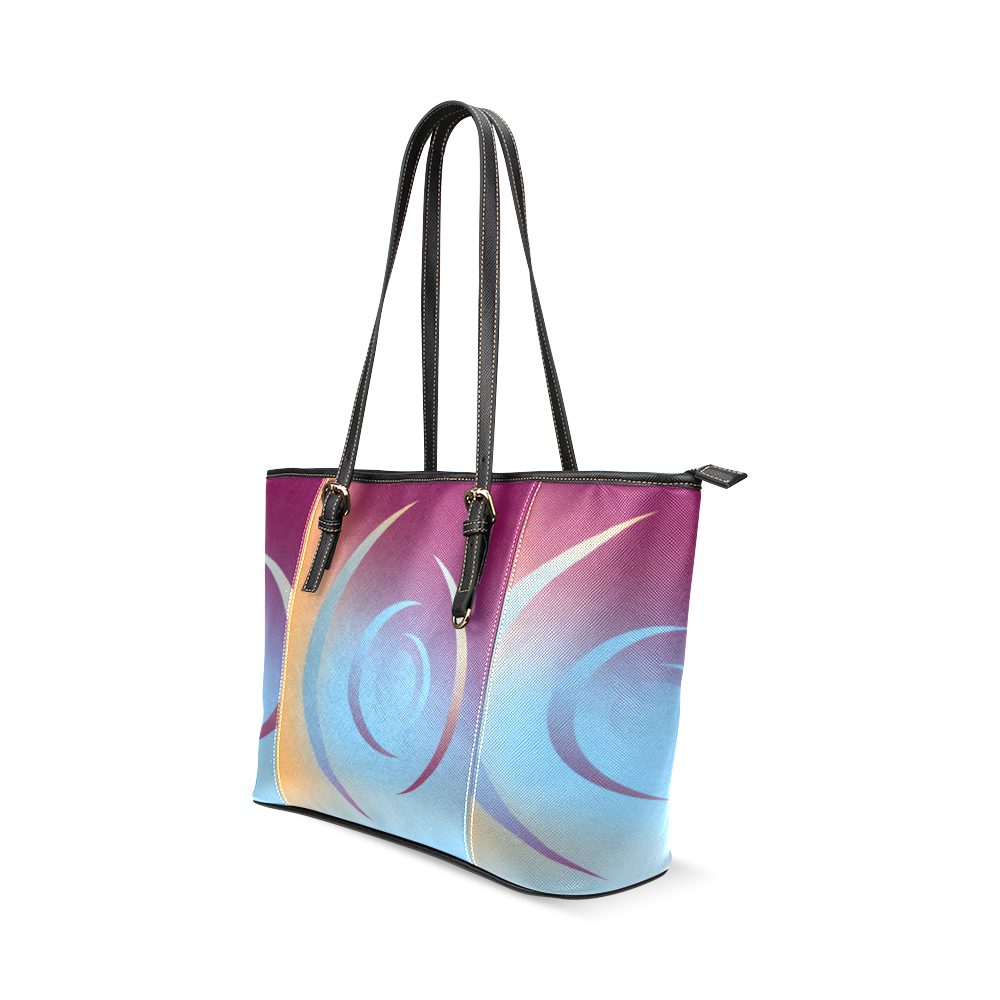 Colors and Emotions 3 by FeelGood Leather Tote Bag/Small (Model 1640)