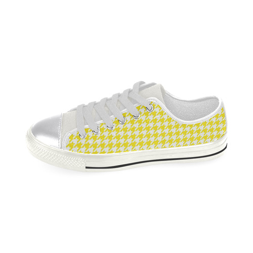 Friendly Houndstooth Pattern,yellow by FeelGood Canvas Women's Shoes/Large Size (Model 018)