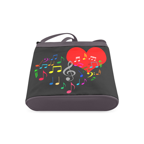 Singing Heart Red Song Color Music Love Romantic Crossbody Bags (Model 1613)