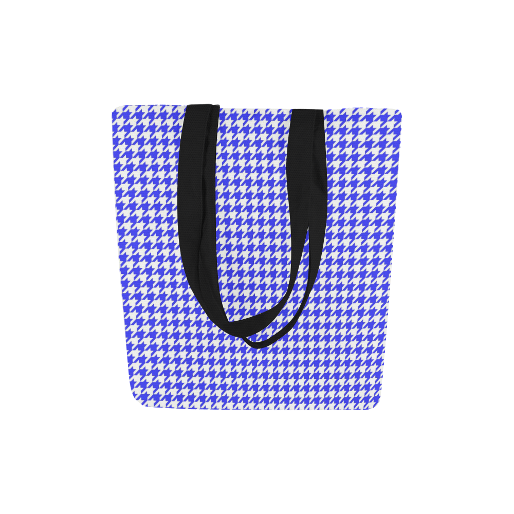Friendly Houndstooth Pattern,blue by FeelGood Canvas Tote Bag (Model 1657)