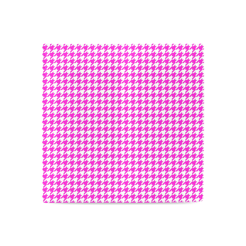 Friendly Houndstooth Pattern,pink by FeelGood Women's Leather Wallet (Model 1611)