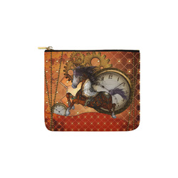 Steampunk, awesome steampunk horse Carry-All Pouch 6''x5''