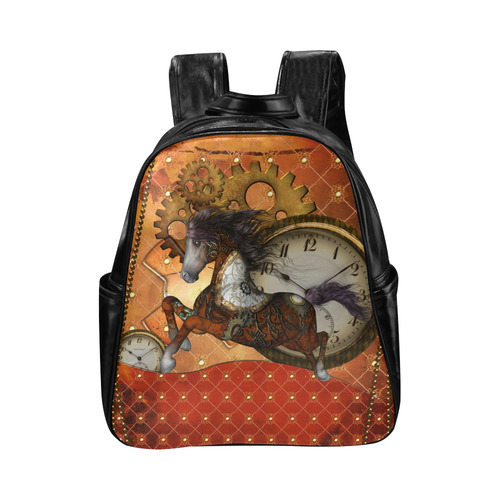 Steampunk, awesome steampunk horse Multi-Pockets Backpack (Model 1636)