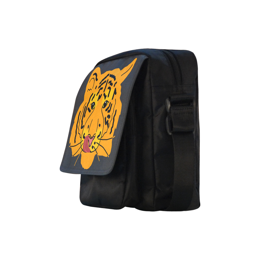 Funny Clever Cunning Wild Tiger Cat Animal Cute Crossbody Nylon Bags (Model 1633)