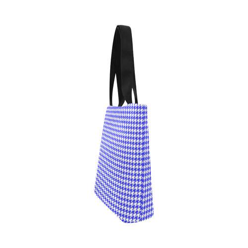 Friendly Houndstooth Pattern,blue by FeelGood Canvas Tote Bag (Model 1657)