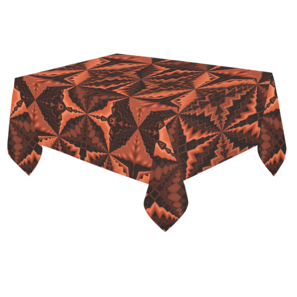 Exx Pattern Cotton Linen Tablecloth 60"x 84"