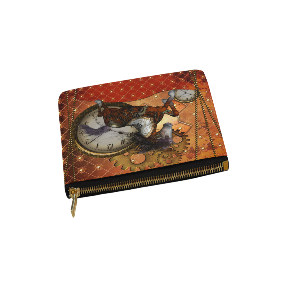 Steampunk, awesome steampunk horse Carry-All Pouch 6''x5''